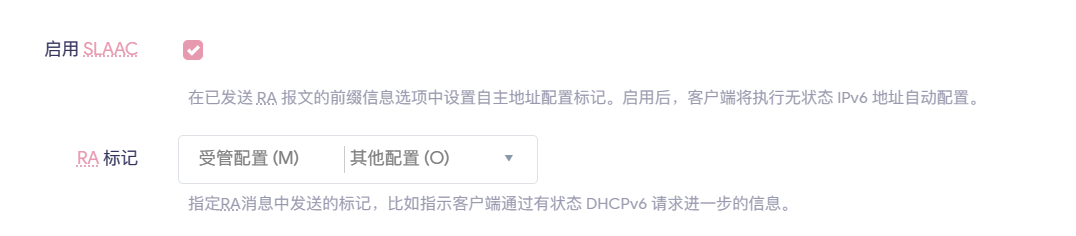 IPv6 RA 设置